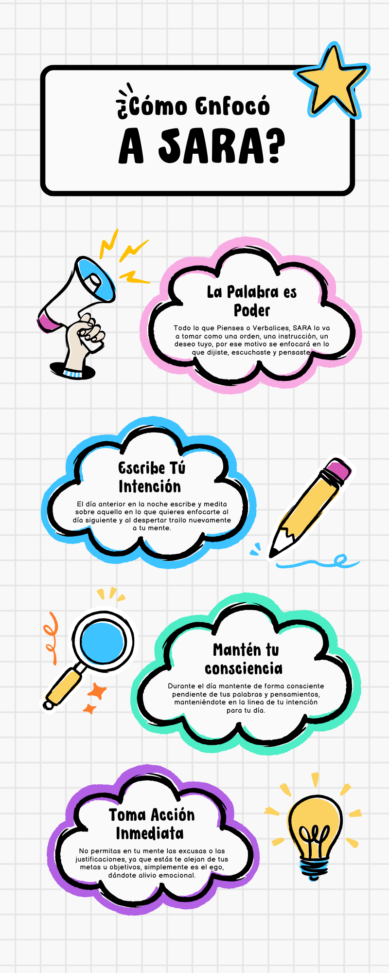 Infografía quien es sara strategic satori academy